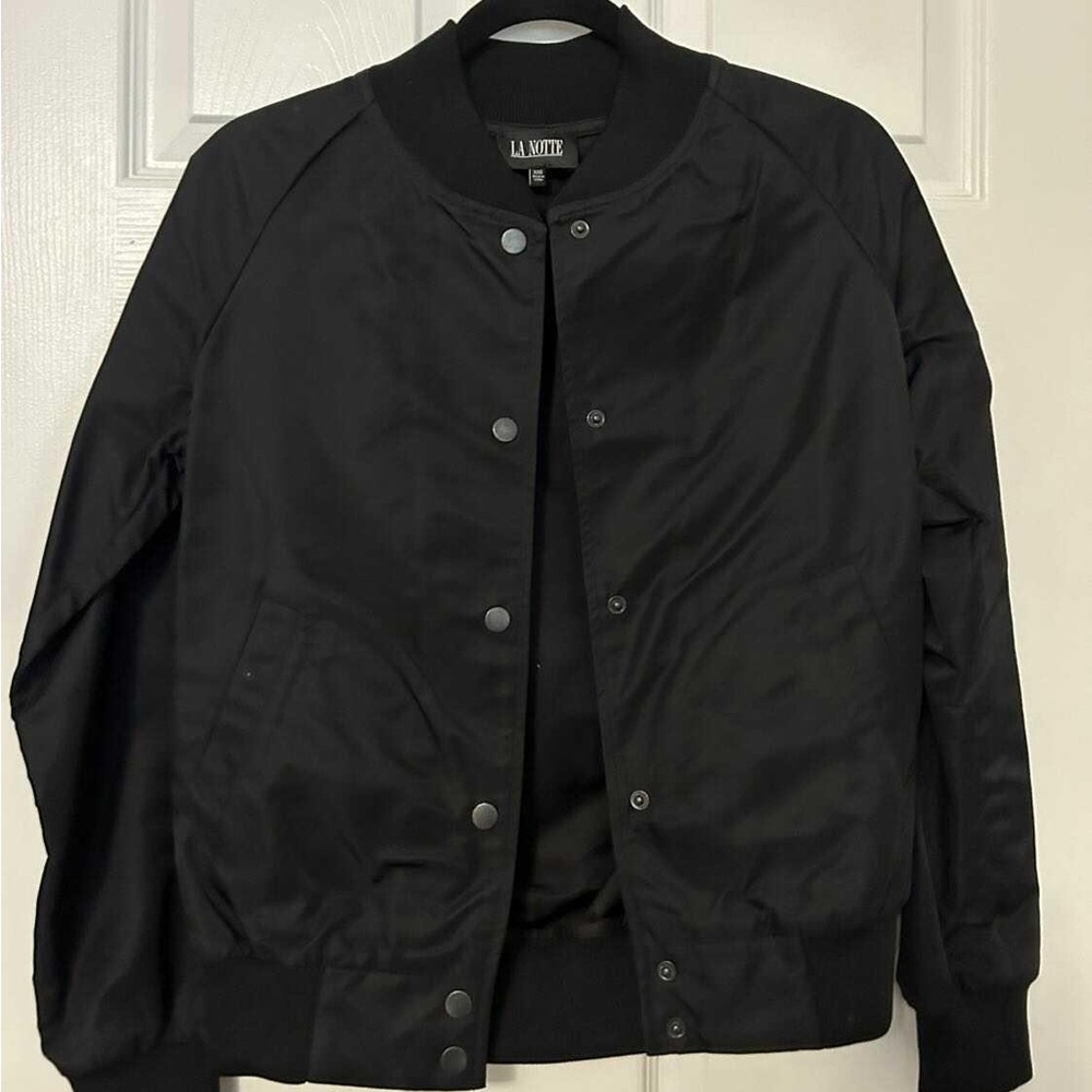 Aritzia La Notte Black Bomber jacket